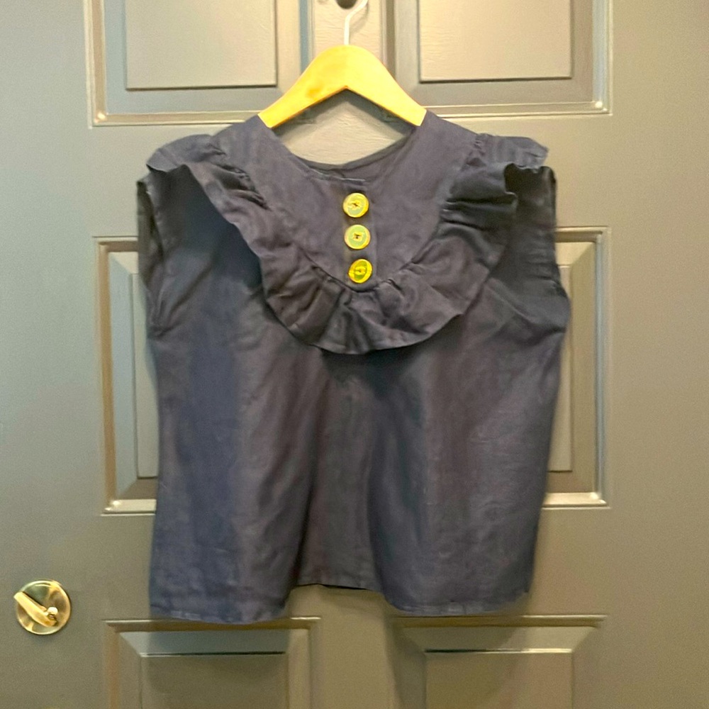 Tony Chestnut Linen Blouse
